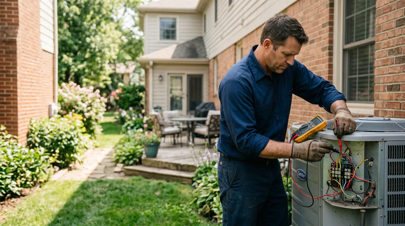 HVAC technician working near Lakewood, NY
